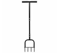 vidaXL Aérateur de pelouse noir 95 x 27 cm en plastique, outil pour aérer la pelouse, équipement extérieur, aérateur moderne, perforateur dans le sol résistant, montage facile