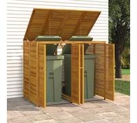 vidaXL Afvalbakberging dubbel 140x89x117 cm massief acaciahout3155239 Bois G