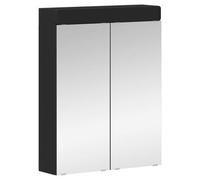 vidaXL Amoire de salle de bain avec miroir avec étagère TULUM Noir