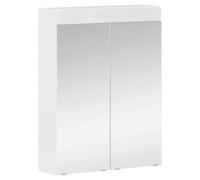 vidaXL Amoire de salle de bain avec miroir TULUM Blanc brillant