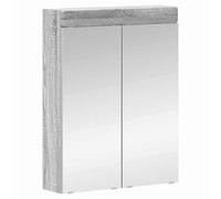 vidaXL Amoire de salle de bain avec miroir TULUM Gris Sonoma