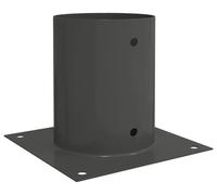 vidaXL, ancrage de sol rond, lot de 12, anthracite, 18 x 18 x 15 cm, métal