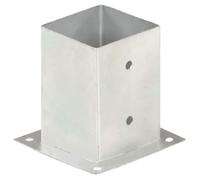 VIDAXL Ancres de poteau 4 pcs Métal galvanisé 101 mm - (101x101 mm) BONNE4392