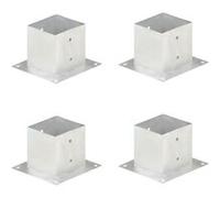 Ancres de poteau 4 pcs Métal galvanisé 141 mm