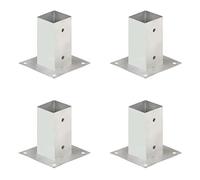 vidaXL Ancres de Poteau 4 pcs Métal galvanisé 71 mm