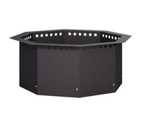 vidaXL Anneau de Braise Noir 60 x 60 x 25 cm Acier