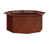 vidaXL Anneau de Braise Rouillé 60 x 60 x 25 cm Acier patiné