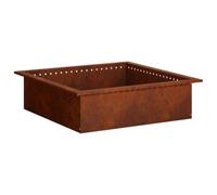 vidaXL Anneau de Braise Rouillé 90 x 90 x 25 cm Acier patiné