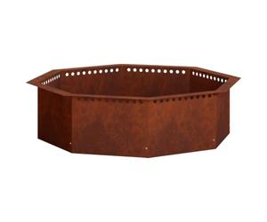 vidaXL Anneau de Braise Rouillé 90 x 90 x 25 cm Acier patiné