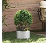 vidaXL Anneau de jardinière Argenté 30 x 30 x 20 cm Acier galvanisé, Bac en Acier Rond, déco extérieure Moderne, Cadre sculptural pour Un Jardin stylé, Anneau Minimaliste