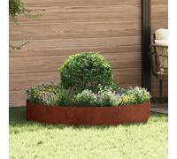 vidaXL Anneau pour plantes marron 120 x 120 x 20 cm Acier résistant aux intempéries