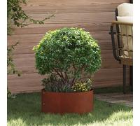 vidaXL Anneau de jardinière Marron 40 x 40 x 20 cm Acier patiné, Bac en Acier Rond, déco extérieure Moderne, Cadre sculptural pour Un Jardin stylé, Anneau Minimaliste
