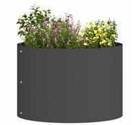 vidaXL Anneau de jardinière Noir 30 x 30 x 20 cm Acier laminé à Froid | Ce planteur a une forme cylindrique super stylée qui s'intègre bien à tous les coins,