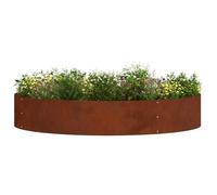 vidaXL Anneau pour plantes 120 x 120 x 20 cm marron Acier résistant aux intempéries