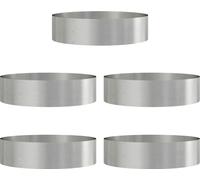 vidaXL Anneau pour plantes 5 pièces Argent 80 x 80 x 20 cm Acier inoxydable