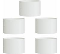 vidaXL Anneau pour plantes 5 pièces Blanc 30 x 30 x 20 cm Acier laminé à froid