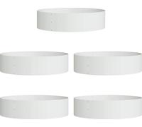 vidaXL Anneau pour plantes 5 pièces Blanc 80 x 80 x 20 cm Acier laminé à froid