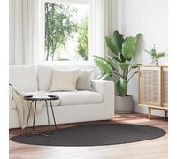 Tapis décoratif en polyester - vidaXL - 140x200 cm - Anthracite - Antidérapant - Pliable - Lavable en machine