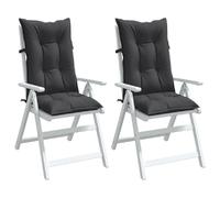 vidaXL Lot de 2 Coussins de Chaise à Dossier Haut, Oreillers de Balcon, Coussins de Sièges Patio Jardin Terrasse Extérieur, 4002343 Or G