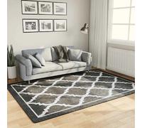 Vidaxl Tapis Lavable Noir Et Blanc 160x230 Cm Antidérapant