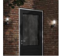 vidaXL Applique murale d'extérieur avec capteur noir acier inoxydable éclairage mural d'extérieur lampe murale de jardin 4006242