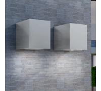 vidaXL Applique murale d'extérieur Cube - 2 pièces