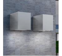 vidaXL Applique murale d'extérieur Cube - 2 pièces