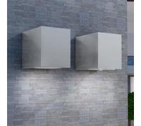 vidaXL Applique murale d'extérieur Cube - 2 pièces