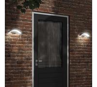 vidaXL Applique murale d'extérieur LED 2 pcs. noir aluminium moulé sous pression