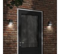 vidaXL Applique murale d'extérieur noir acier inoxydable