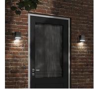 vidaXL Applique murale d'extérieur noir acier inoxydable