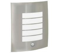 vidaXL Applique murale extérieure 2 pcs Argent inox IP44 avec capteur E27