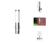 vidaXL Applique murale extérieure avec détecteur de mouvement Acier inoxydable - Éclairage extérieur