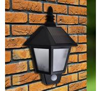 vidaXL Applique murale solaire avec détecteur de mouvement 2 pièces Noir