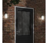 vidaXL Appliques murales d'extérieur 2 pcs noir acier inoxydable