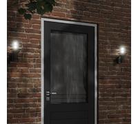 vidaXL Appliques murales d'extérieur 2 pcs noir acier inoxydable