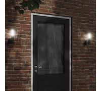 vidaXL Appliques murales d'extérieur 2 pcs noir acier inoxydable