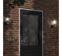 vidaXL Appliques murales d'extérieur et capteurs 2pcs acier inoxydable