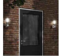 vidaXL Lampes murales extérieures avec détecteur de mouvement 2 pcs. argent Acier inoxydable