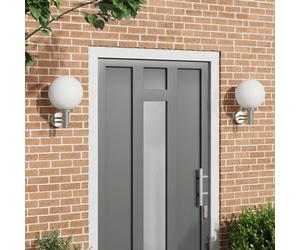 Vidaxl Appliques Murales Extérieures 2 Pcs Argent En Acier Inoxydable Ip44