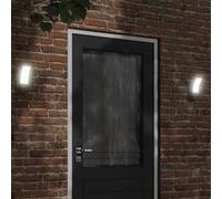 vidaXL Applique murale d'extérieur LED 2 pcs. noir aluminium moulé sous pression