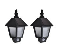 VIDAXL Appliques murales solaires - Noir