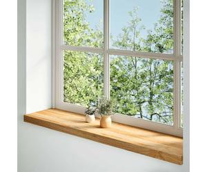 vidaXL Appuis de fenêtre 2 pcs. Marron clair 120x30x2 cm Chêne massif