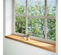 Vidaxl Appuis De Fenêtre 2 Pcs Marron Clair Bois De Chêne Massif