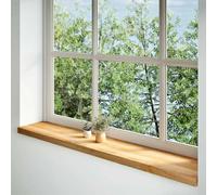vidaXL Appuis de fenêtre 2 pcs. Marron clair 140x30x2 cm Chêne massif