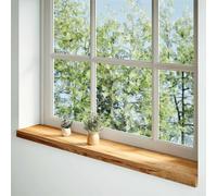 vidaXL Appuis de fenêtre 2 pcs. Marron clair 160x20x2 cm Chêne massif