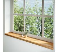 vidaXL Appuis de fenêtre 2 pcs. Marron clair 160x25x2 cm Chêne massif