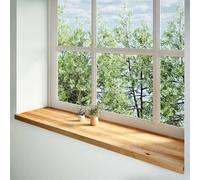 vidaXL Appuis de fenêtre 2 pcs. Marron clair 160x40x2 cm Chêne massif