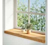 vidaXL Appuis de fenêtre 2 pcs. Marron clair 90x25x2 cm Chêne massif