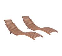 Vidaxl Appuis De Fenêtre 2 Pcs Marron Clair Bois De Chêne Massif